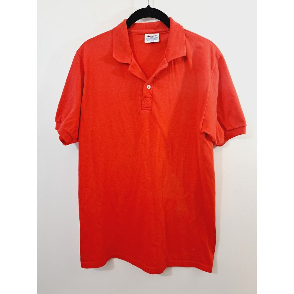 Stedman By Hanes Vintage Men's Red Polo Shirt In Size Medium